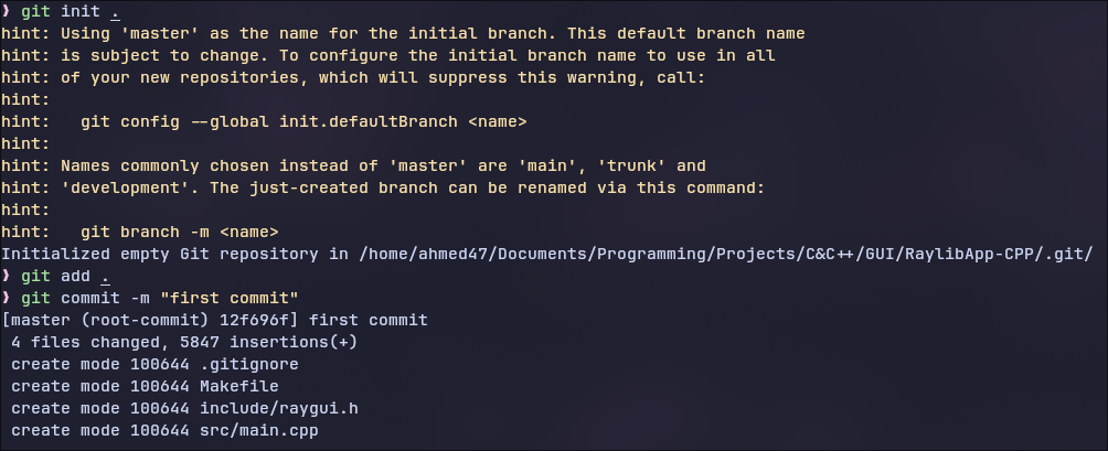 example output